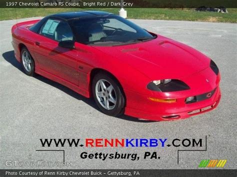 Bright Red 1997 Chevrolet Camaro Rs Coupe Dark Grey Interior