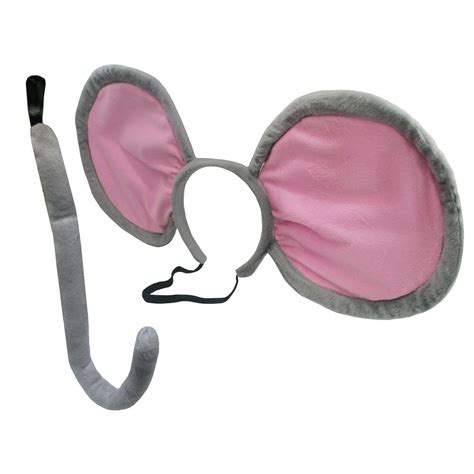 Giant Mouse Ears Headband Tail Costume Accessory Set