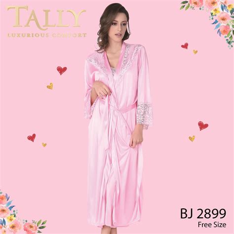 Tally Kimono Lingerie Night Dress Premium Nightgowns Satin Material