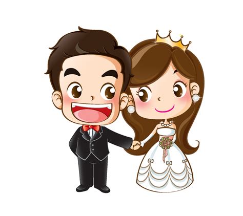 Get Vector Wedding Couple Cartoon Png
