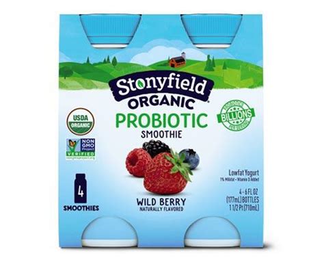 stonyfield organic strawberry or wildberry yogurt smoothies aldi — usa specials archive