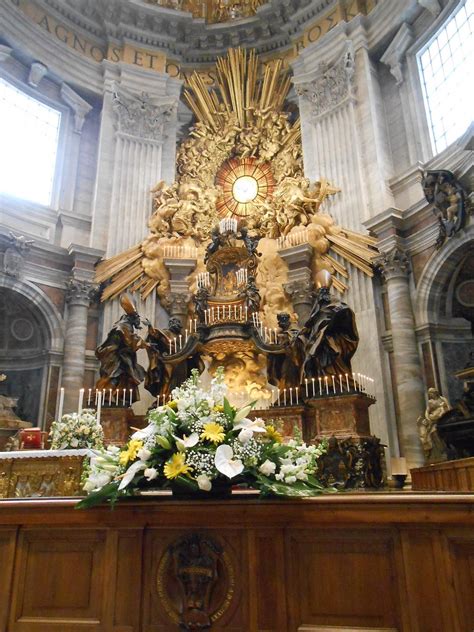 Peter's basilica in vatican city, the sovereign enclave of the pope inside rome, italy. Decorations of the Vatican Basilica on the Feast of St ...