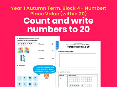 Y1 Autumn Term Block 4 Numbers From 11 To 20 Maths Worksheets