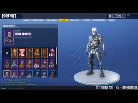 Fortnite account ps4, xbox, pc, etc.; FORTNITE ACCOUNT FOR SALE! | Low Price + Skull Trooper ...
