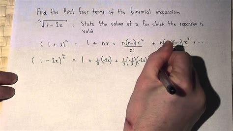 The Binomial Theorem Fractional Powers Expanding 1 2x13 Youtube