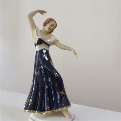 ANTIQUE ROYAL DUX Art Deco Lady Woman Flapper Dancer Figure Figurine Porcelain PicClick UK