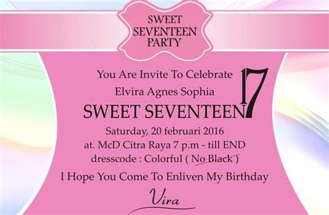 Jika ini kurang cocok silahkan. Background Undangan Ulang Tahun Sweet Seventeen Kosong ...