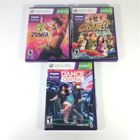 Xbox Lot Of Kinect Games Adventures Zumba Fitness Dance