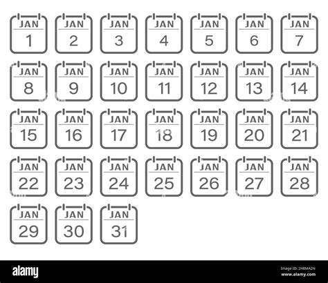 January Is A Month With Numbers A Set Of Calendar Sheets For A Website