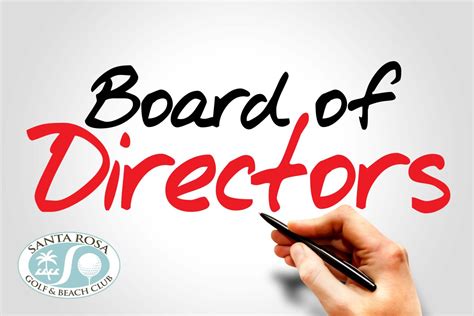 Hand Writing Board Of Directors Business Concept Santa Rosa Golf