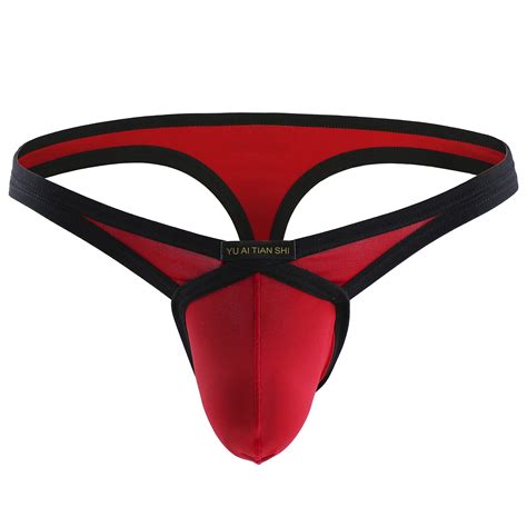Buy Men Thongs Low Rise G String Sexy Enhancing Bulge Pouch Underwear