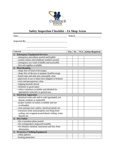 General Site Inspection Checklist Hse Documents Vrogue
