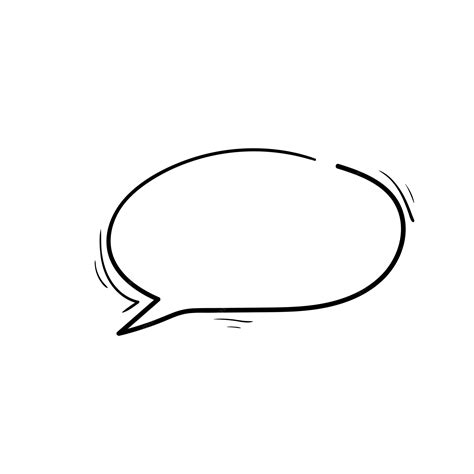Premium Vector Comic Speech Bubble Doodle Cloud Shape Hand Drawn