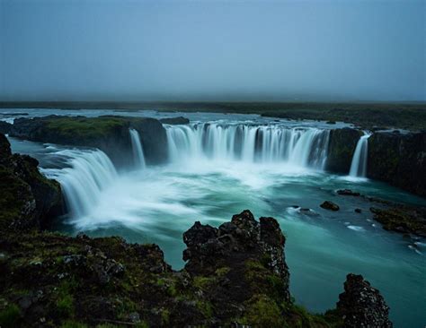 “godafoss” Falls Outside Of Akureyri Iceland Godafoss