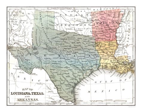 Louisiana And Texas Map Draw A Topographic Map
