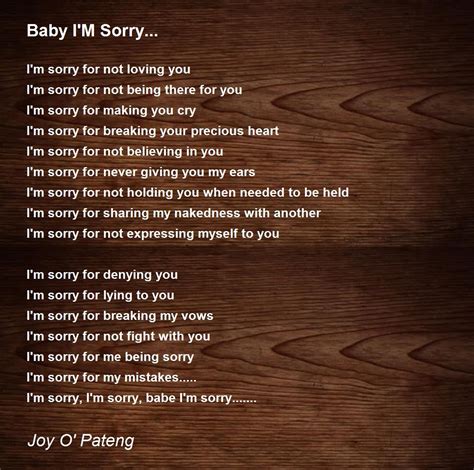 Apology Poems