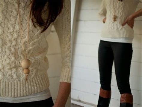 Needed Non Showy Zippered Skinnies And A Cream Cable Knit Sweater