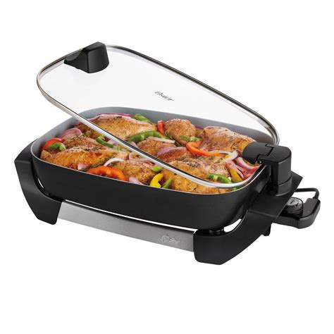 Oster Duraceramic 16 Electric Skillet With Lift And Serve Hinged Lid