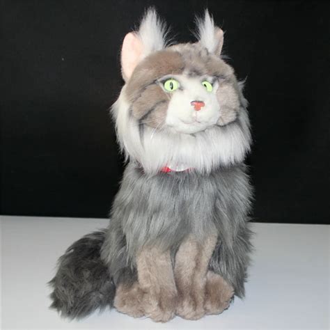Kawaii Kitten Plush Toy Simulation Animal Norwegian Forest Cat Doll