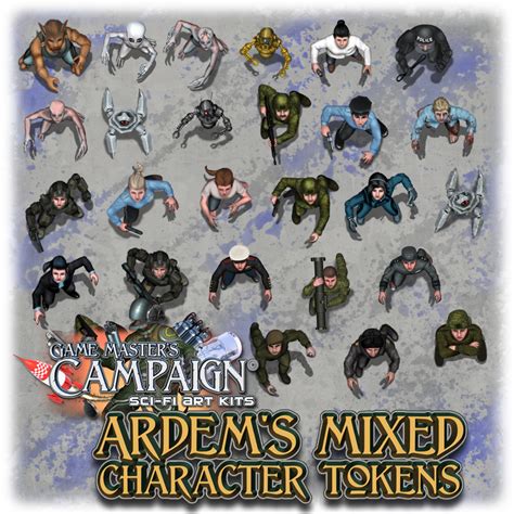 Ardem's mixed character tokens - Game Master's Campaign - Rpg art kits
