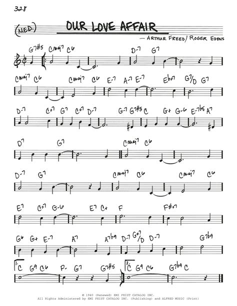 Arthur Freed Our Love Affair Sheet Music Notes Chords Download Printable Pdf 457654 Score