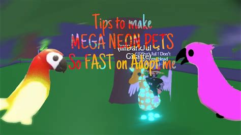 How To Make Mega Neon Legendary Pets On Adopt Me So Fast Iiidarkjul