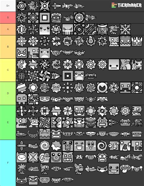 All Geometry Dash Icons Tier List Community Rankings TierMaker
