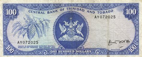Weltbanknote Trinidad And Tobago P035b 100 Dollars F