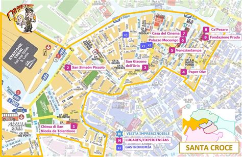 Mapa De Venecia Con Planos De Los Barrios En Detalle