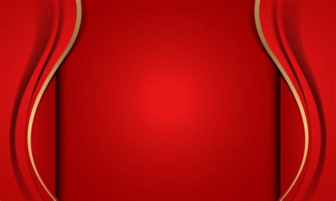 Luxury Red Layer Background With Gold Line Decoration Wave 11946819