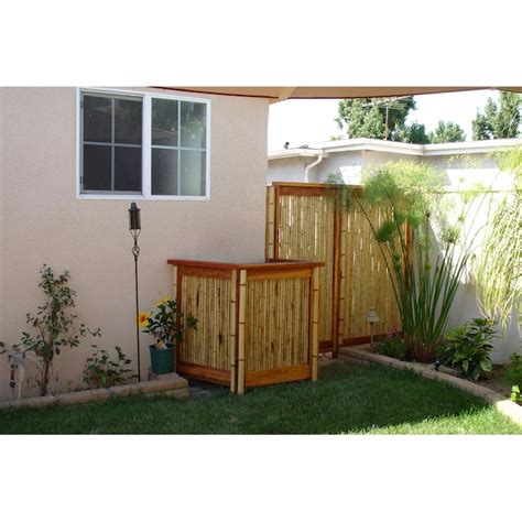 Backyard X Scapes 1 In X 96 In Natural Wood Bamboo Garden Fence Panel