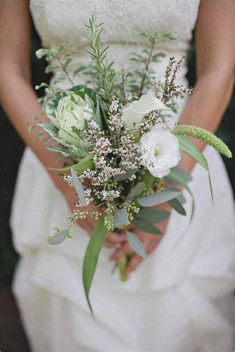 Herb Inspired Bridal Bouquet Amanda Doublin Photgraphy Small Wedding