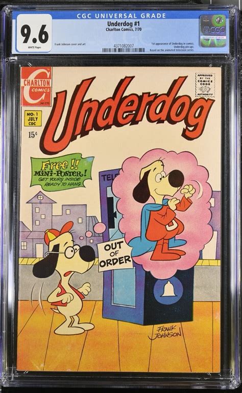 Underdog 1 Cgc 96 Wpgs Charlton 1970 1st Underdog In Comics Highest