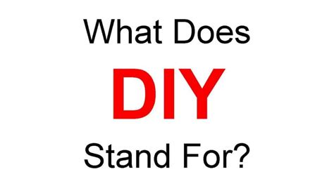 Diy Full Form What Does Diy Stand For Student Tube