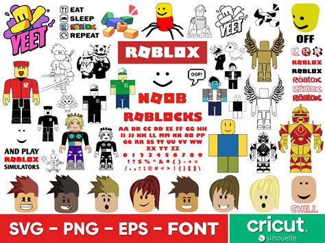 Roblox Svg Bundle Roblox Font Gaming Svg Files For Cricut Etsy Sweden