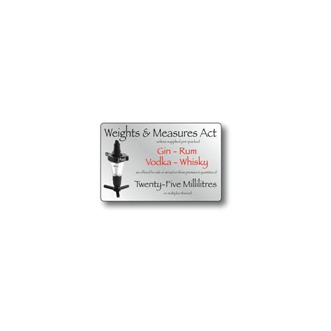 Weights And Measures Act 25ml Silver 43x7 Noble Express