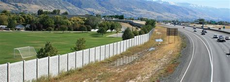 Highway traffic noise reduction may also occur at source by adopting certain traffic management techniques such as speed reduction and banning truck highway neighbors often request vegetative plantings instead of noise barriers. Sound Barrier Fence | Stonetree® Concrete Fence Systems