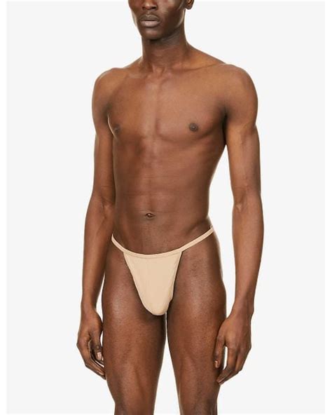 Calvin Klein Ck One Microfibre Mid Rise Thong Pack Of Two In Brown For Men Lyst