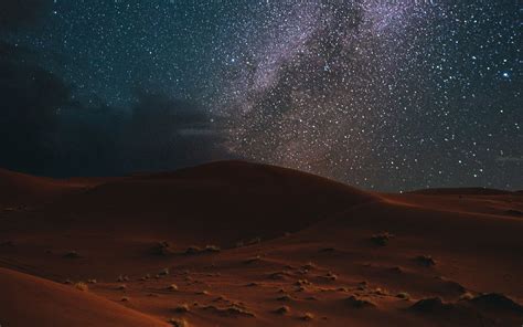 Download Wallpaper 3840x2400 Desert Night Starry Sky