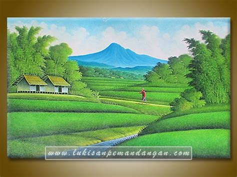 Jan 27, 2021 · 20. Lukisan Pemandangan Sawah dan Gubuk Petani - LukisanPemandangan.com