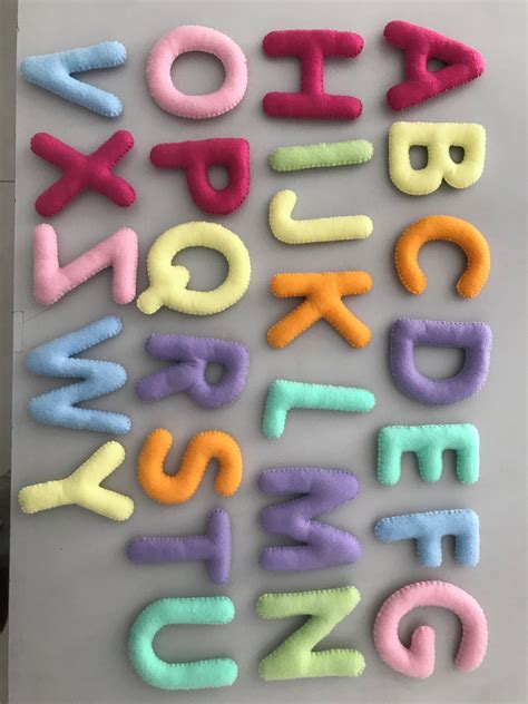 Alfabeto Completo Em Feltro Colorido Elo Produtos Especiais