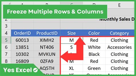Freeze Multiple Rows And Columns In Excel YouTube