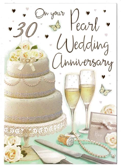 Pearl Anniversary Card On Your Pearl Wedding Anniversary