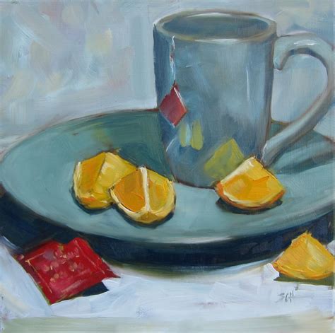 Afternoon Snack By Sandy Haynes Original Fine Art Fine Art Tea Art