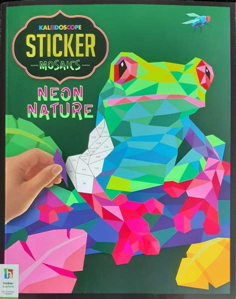 Kaleidoscope Sticker Mosaics Neon Nature Paint By Sticker Colouring