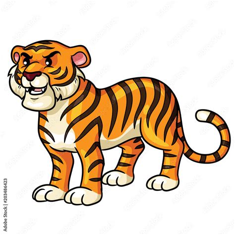 Tiger Cartoon Cute Illustration Of Cute Cartoon Tiger Stock Vector