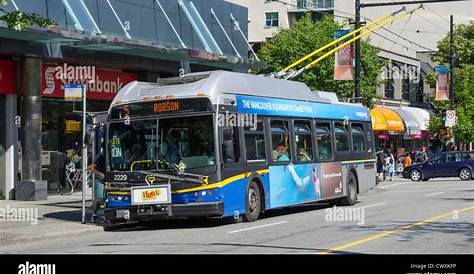 Bus, Vancouver, Canada in the city Stock Photo - Alamy