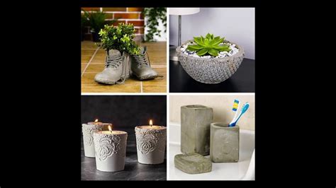 mixed cement craft idea 9 - YouTube
