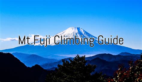 Mtfuji Climbing Guide Japan Web Magazine