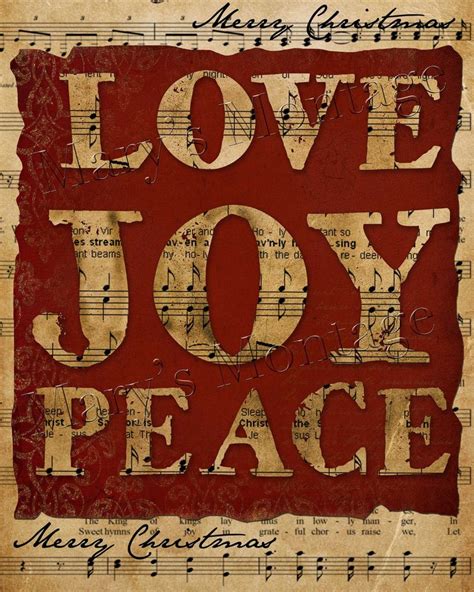 Love Peace Joy Christmas Art Download And Print Etsy Christmas Art